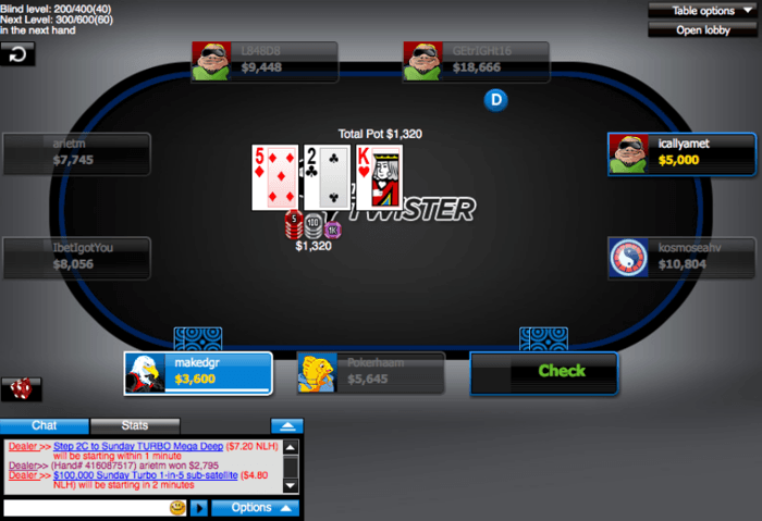 888poker table