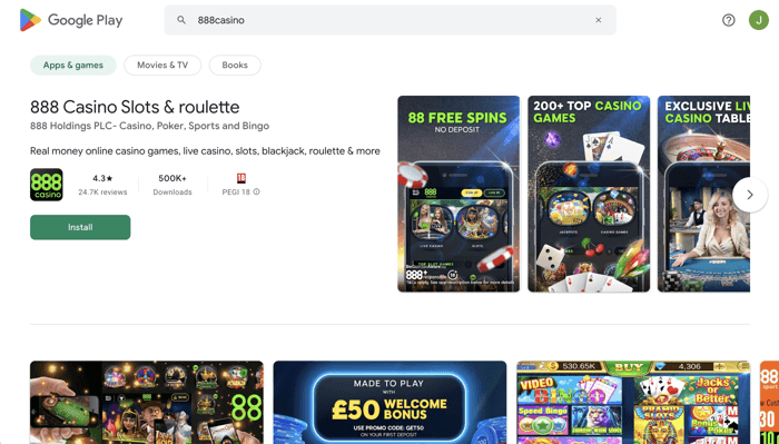 888casino Download Step 4