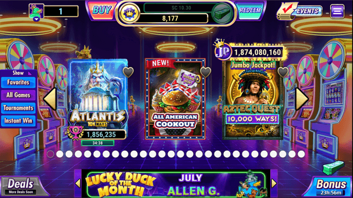 Play ALL games free at Luckyland Slots