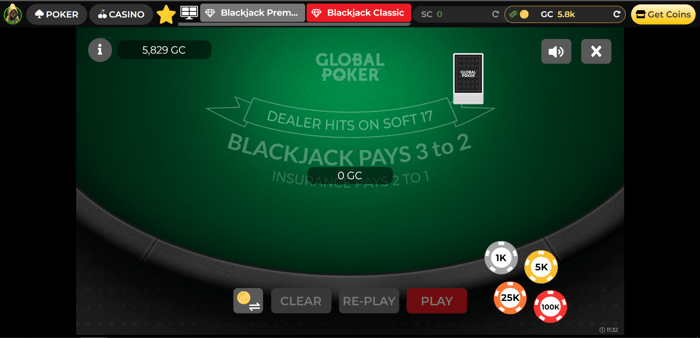 Blackjack Global Poker