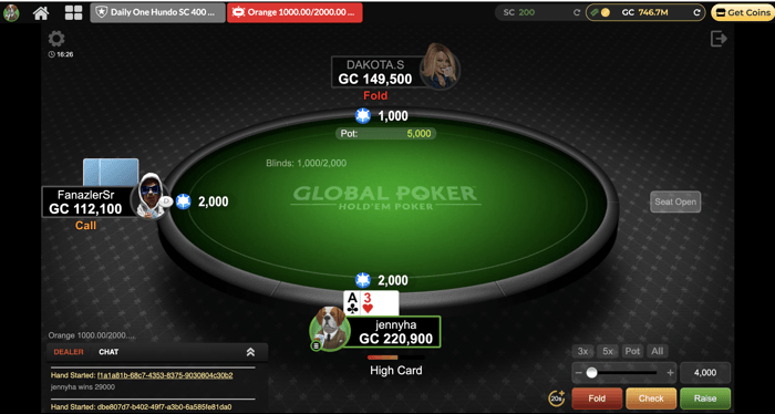 Global Poker table