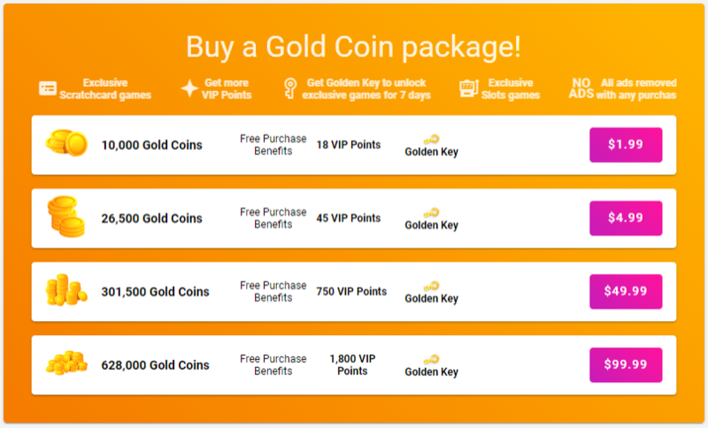 Pulsz Social Casino Gold Coin Packages