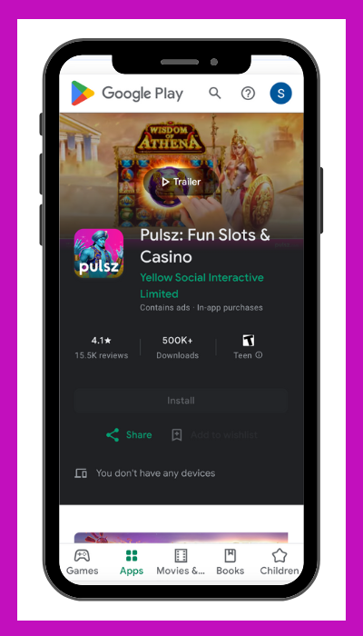 Pulsz Social Casino Mobile App