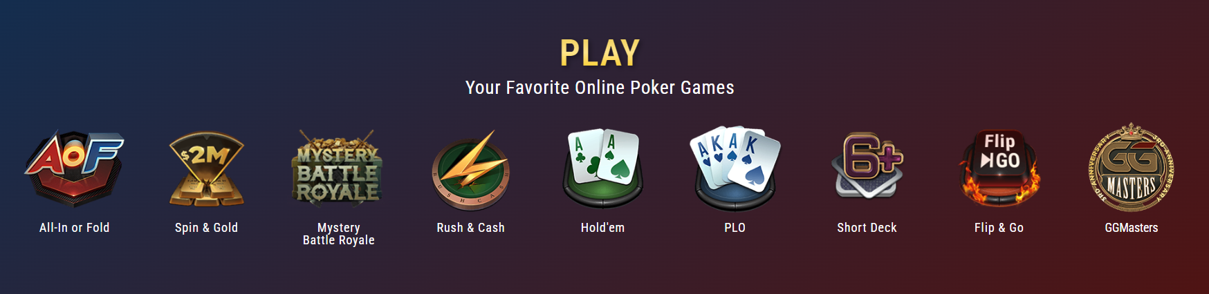 GGpoker games