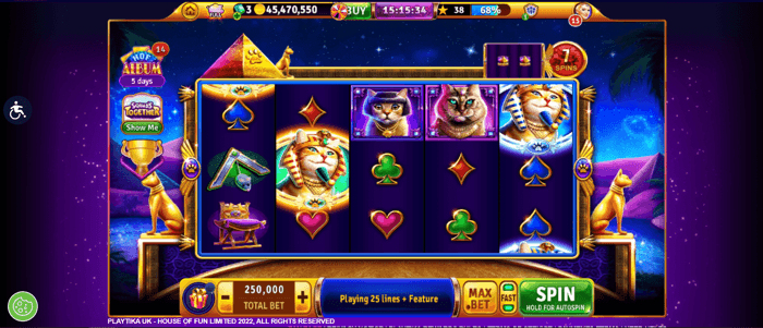 Play Purrymid Prince Slot at House of Fun