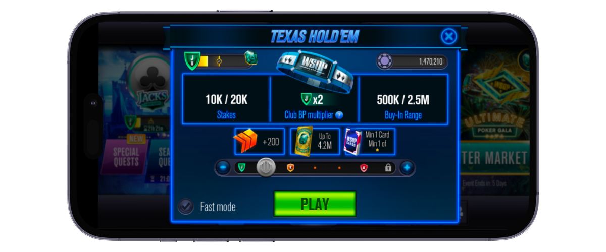 Play Free Texas Hold'em with WSOP