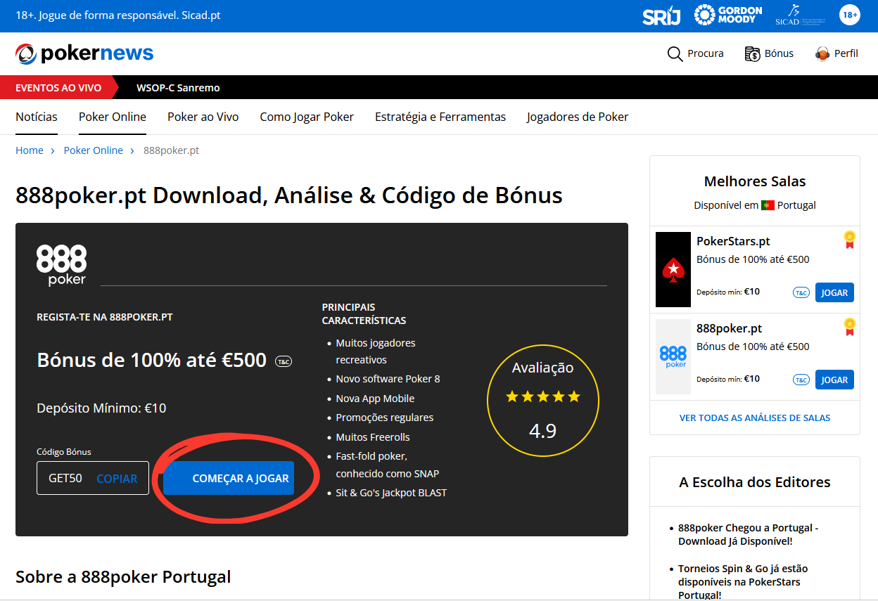 Download 888poker Portugal