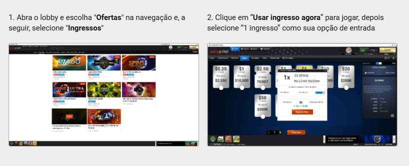 Guia partypoker ingressos PC