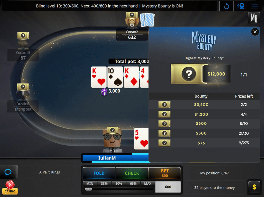 torneios Mystery Bounty 888poker