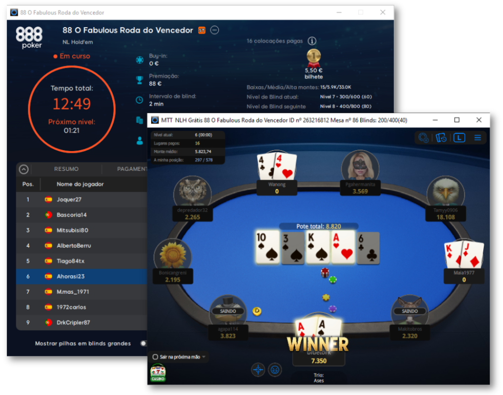 Freeroll de Poker 888poker Portugal