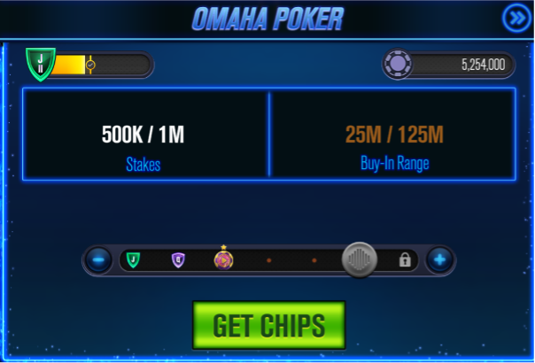 WSOP Omaha Poker slider