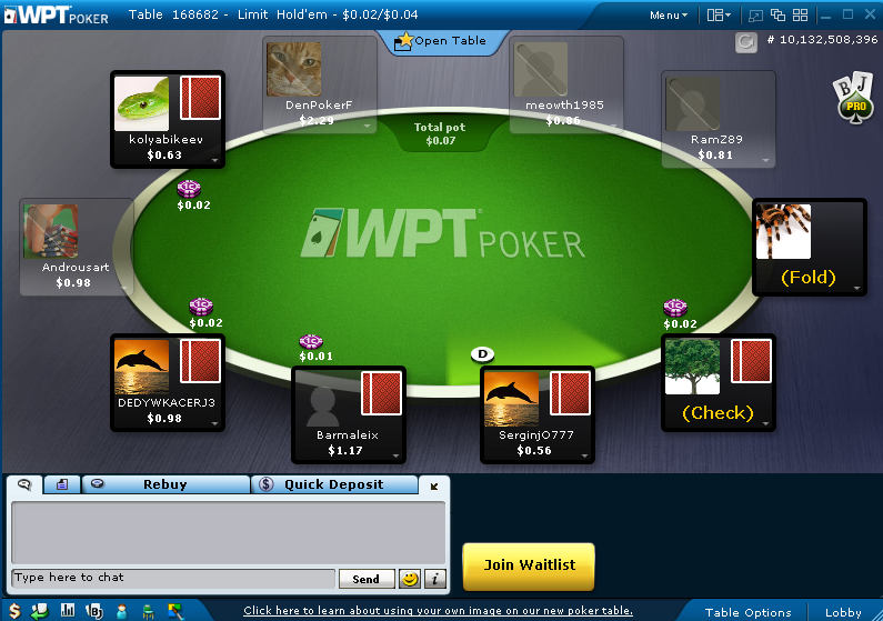 wpt poker game