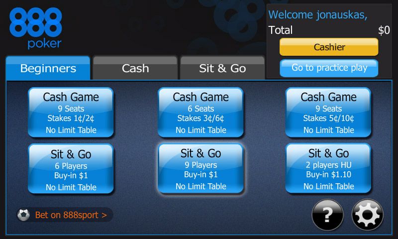 888 poker online play