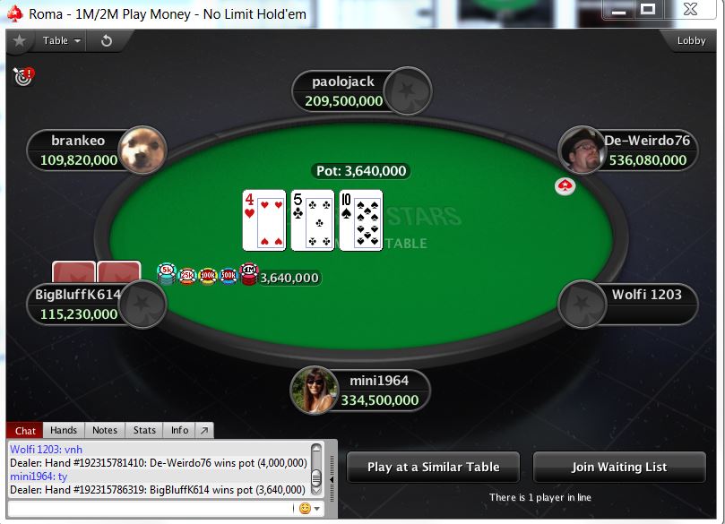 pokerstars off