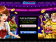 The Slotomania homepage shows the main animated characters - Lucy, the king and the cowboy.