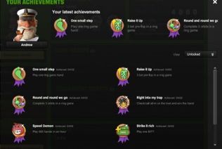 The Unibet Poker Mobile shows the list of mobile poker achievements. 