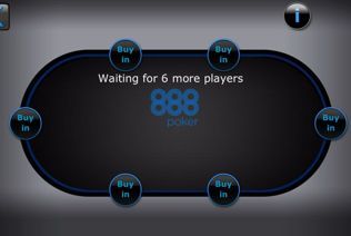 Players are ready to play poker at the 888poker poker table.