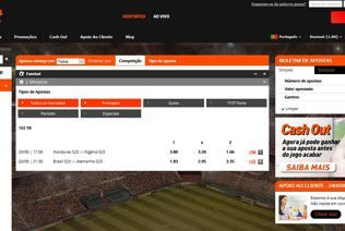 Bet.pt navigation menu takes visitors to  various game statistics.