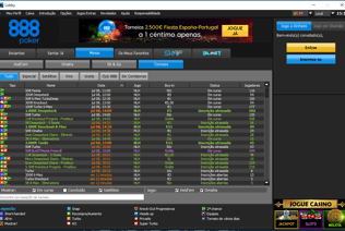 Tournament statistics are available in the 888Poker.pt lobby.