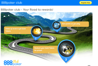 The 888poker club reward structure