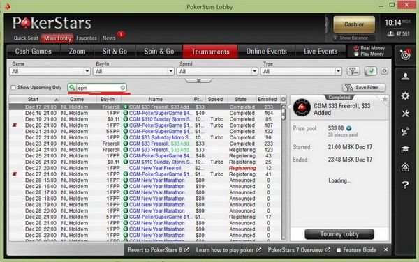 Freeroll su pokerstars