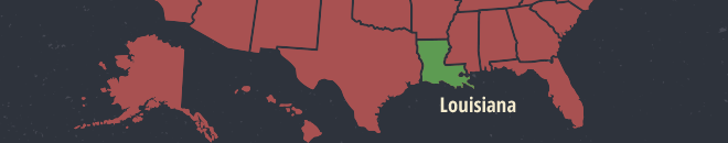 Louisiana Online Poker Map