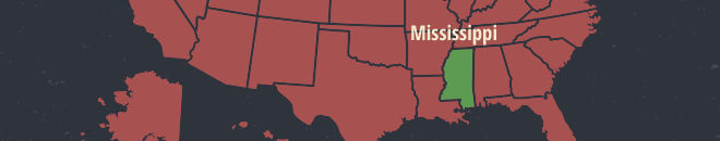 Mississippi Online Poker Map