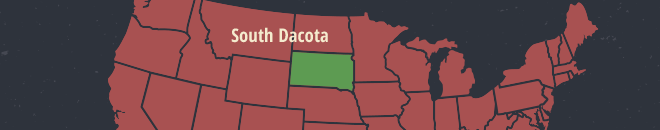 South Dacota Online Poker Map