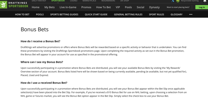 draftkings risk free bet terms and conditions