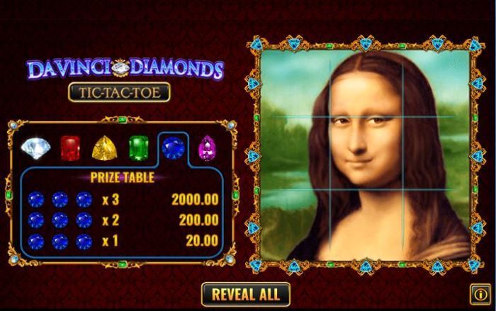 da vinci diamonds scratch card online