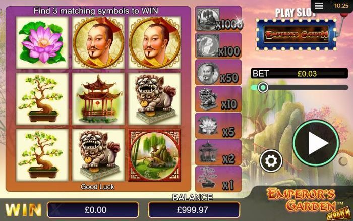 Emperor's garden free scratch card game online