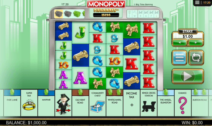 monopoly megaways slot game