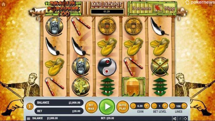 shaolin fortune 100 slot game