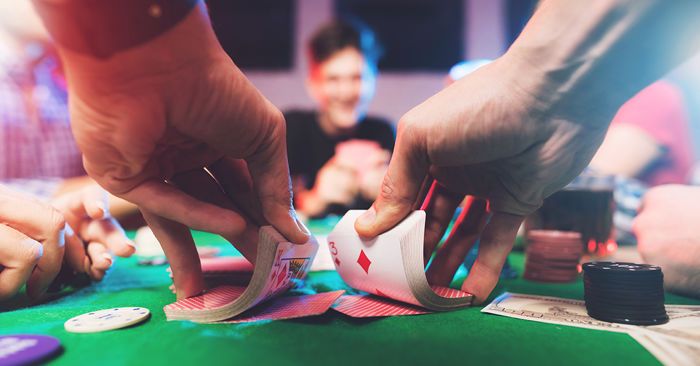 Shuffling cards in poker