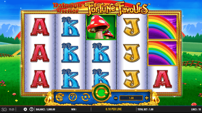 rainbow riches fortune favours